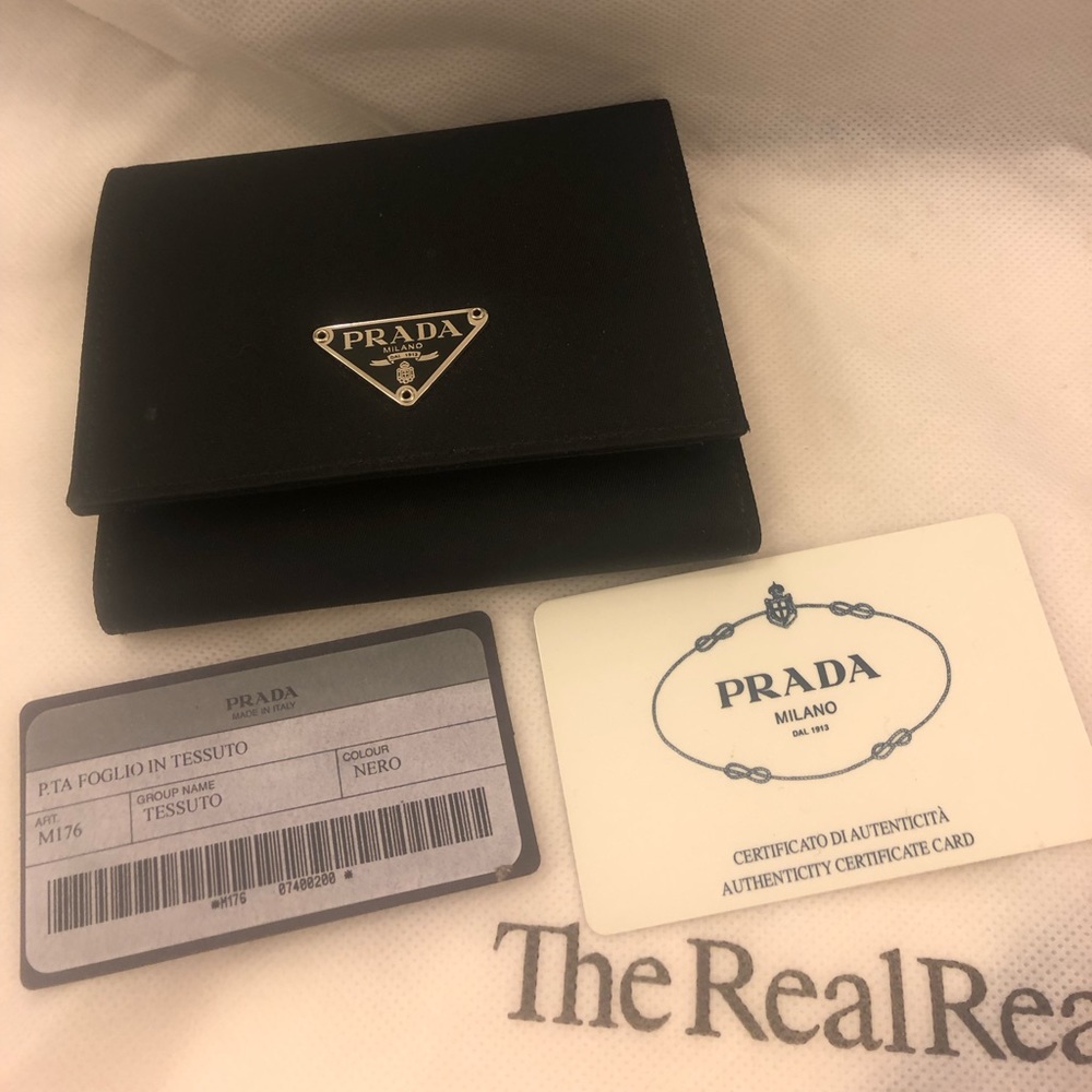Prada trifold wallet